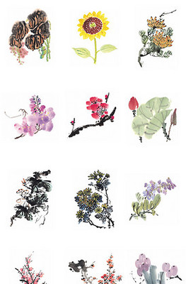 水墨花卉圖案在家用電器設計中的藝術(shù)融合